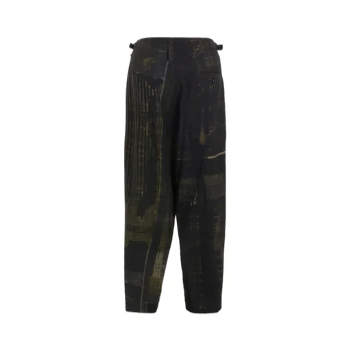 Faded Plaid 6Oz Denim Double Tuck Wide Pants