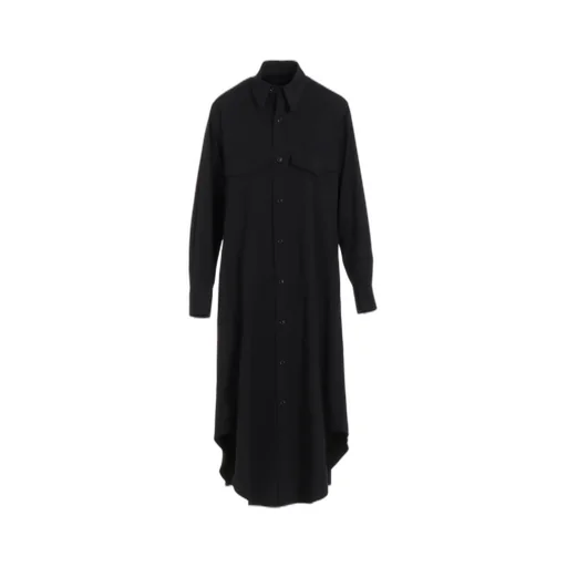 Wool Brend Twill Military Long Dress