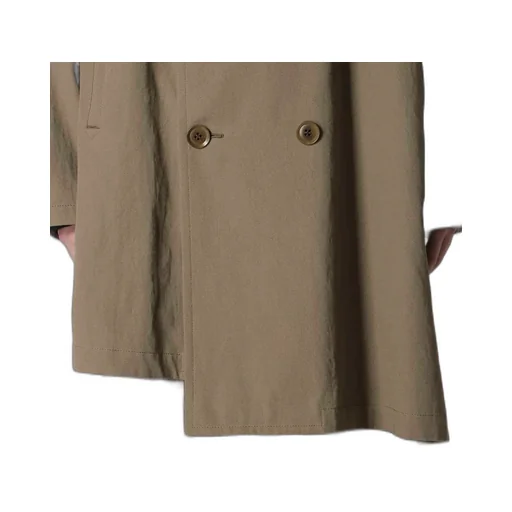 Cotton Linen Twill Half Pea Coat