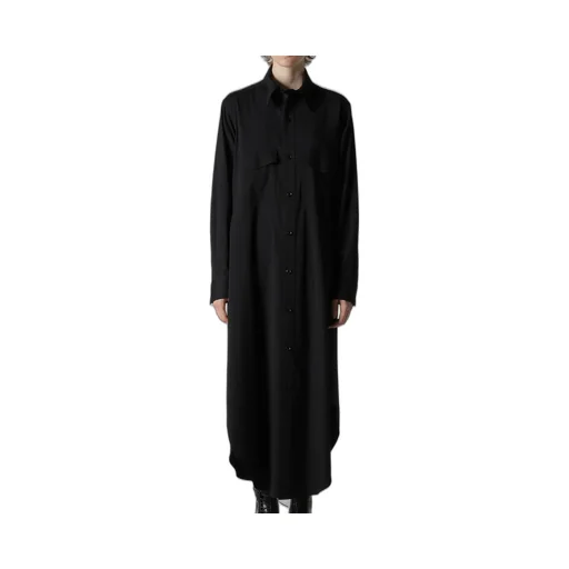 Wool Brend Twill Military Long Dress