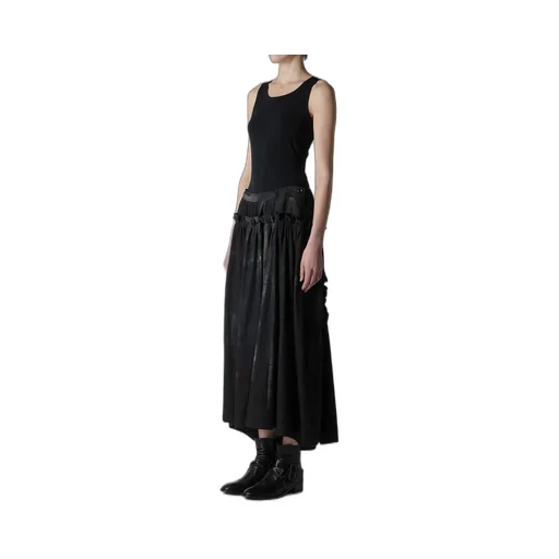 6Oz Denim Frill Gathered Skirt