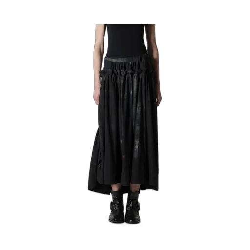 6Oz Denim Frill Gathered Skirt