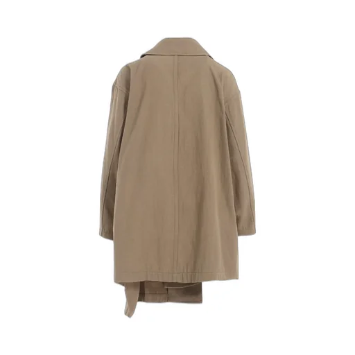 Cotton Linen Twill Half Pea Coat