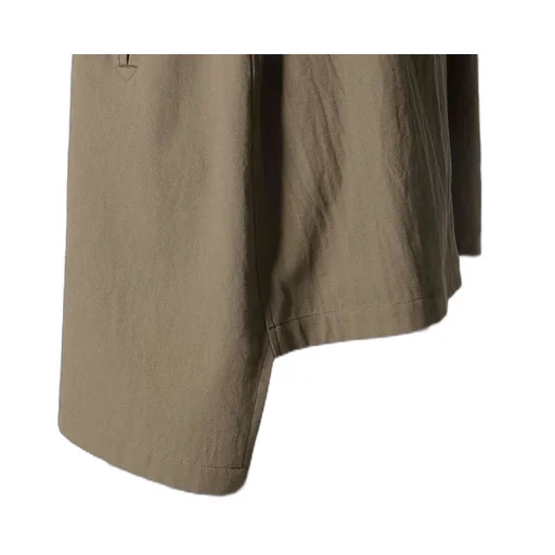 Cotton Linen Twill Half Pea Coat