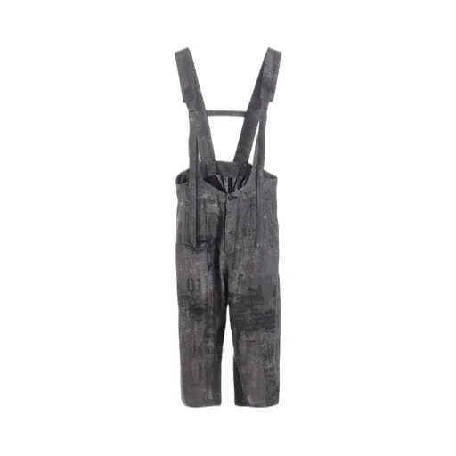 Patch Design Print Fish Tail Dress Overalls