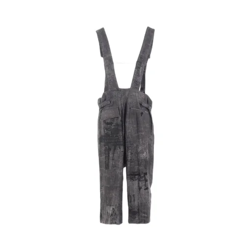Patch Design Print Fish Tail Dress Overalls