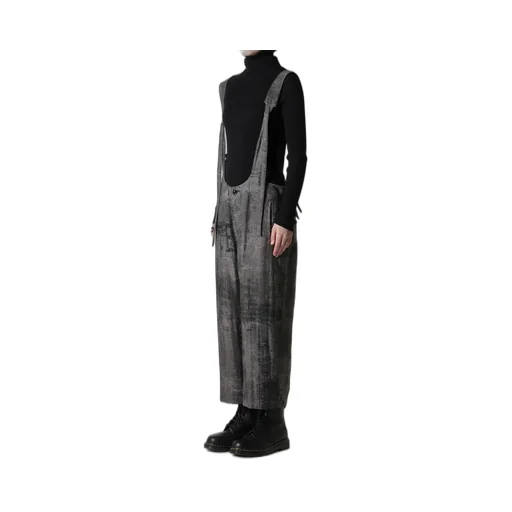 Patch Design Print Fish Tail Dress Overalls