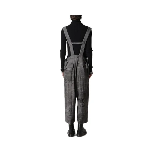 Patch Design Print Fish Tail Dress Overalls