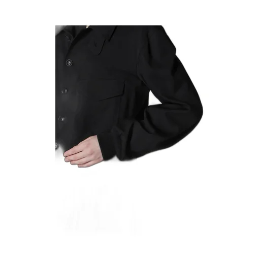 Wool Brend Twill Shirt Collar Blouson