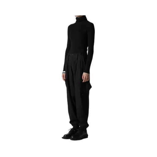 Wool Brend Twill Rib Hem Pants