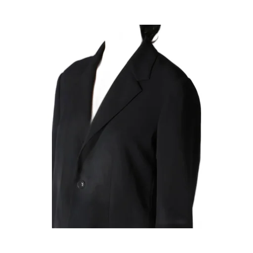 Wool Serge Right Cloth Asymmeteric Jacket