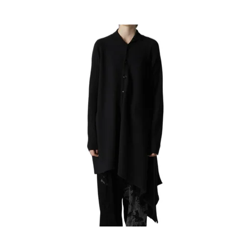 Wool Asymmetric Long Cardigan