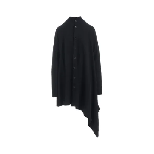 Wool Asymmetric Long Cardigan