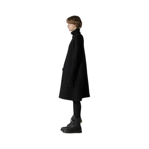 Knit Conbination High Neck Dress
