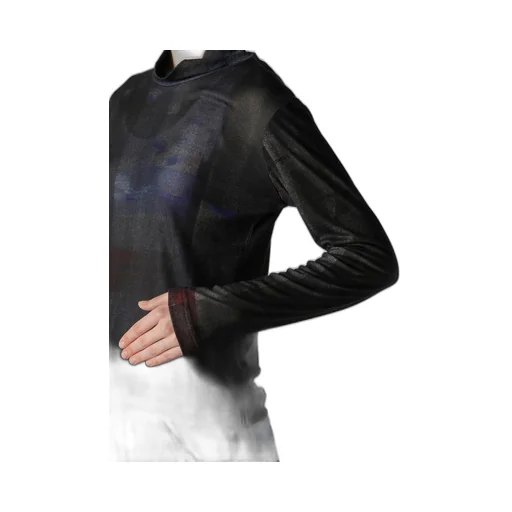 Lyocell Smooth High Neck Sleeve T