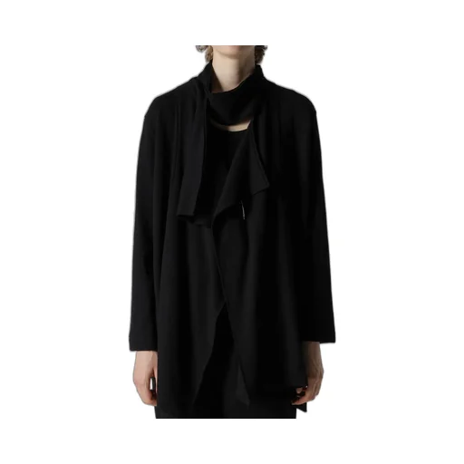 W/Ny Jersey High Neck Cardigan