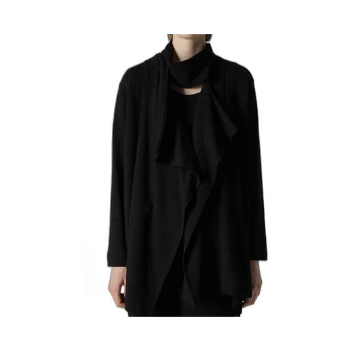 W/Ny Jersey High Neck Cardigan