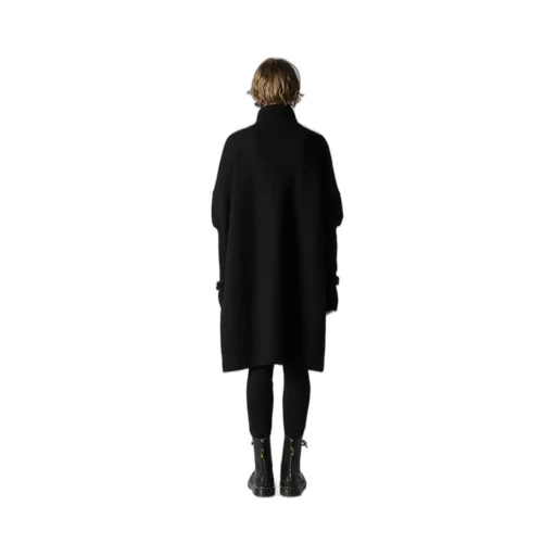 Knit Conbination High Neck Dress