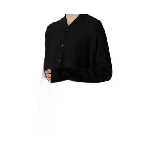 Wool Asymmetric Long Cardigan