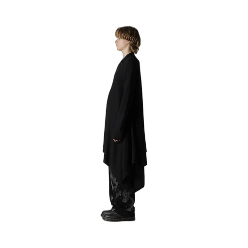 Wool Asymmetric Long Cardigan