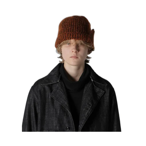Mohair Wool Combination Knit Beanie