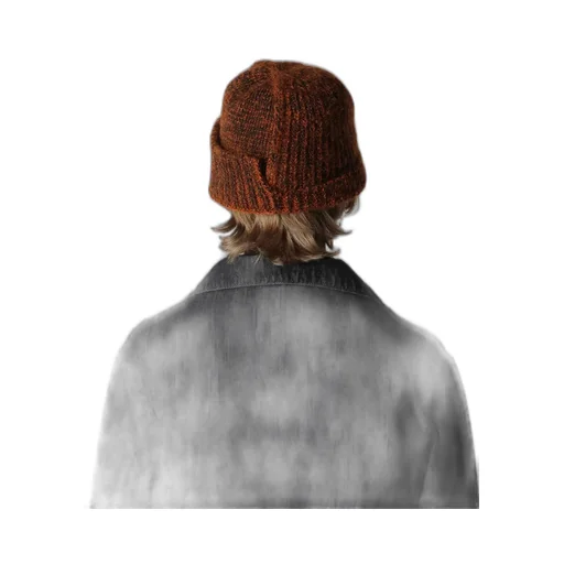 Mohair Wool Combination Knit Beanie