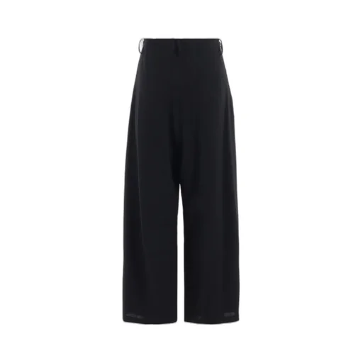 Wool Serge Long Straight Pants