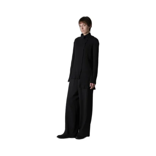Wool Serge Long Straight Pants