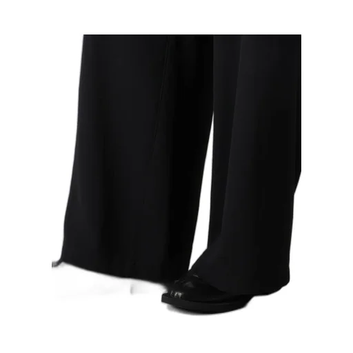 Wool Serge Long Straight Pants