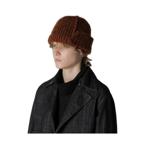 Mohair Wool Combination Knit Beanie