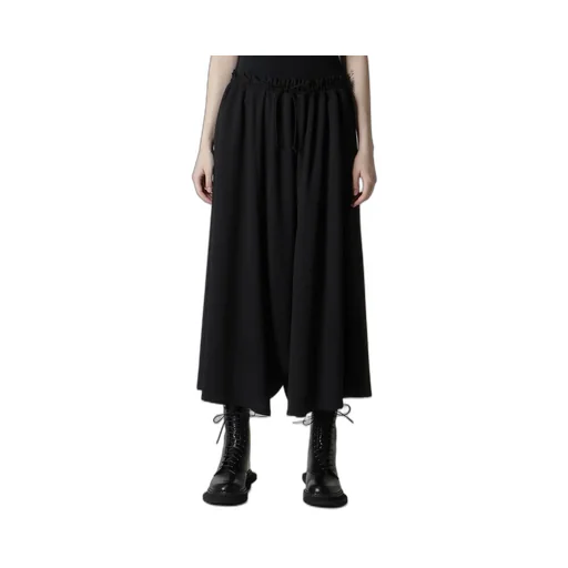 Wool Serge Gather Pants