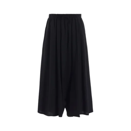 Wool Serge Gather Pants