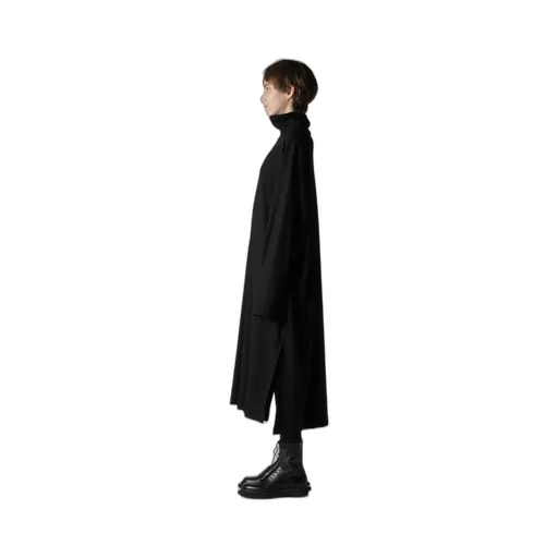 Mild Washable Jersey Stand-Up Collar Dress