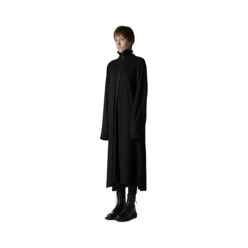 Mild Washable Jersey Stand-Up Collar Dress