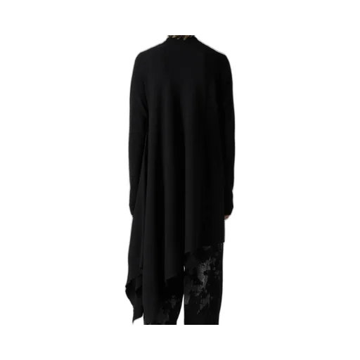 Wool Asymmetric Long Cardigan