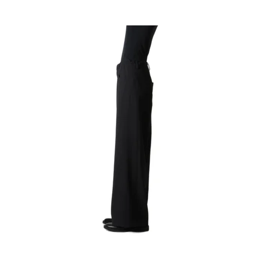 Wool Serge Long Straight Pants
