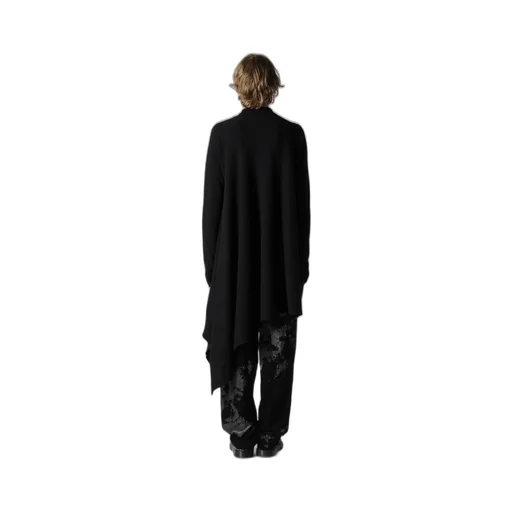 Wool Asymmetric Long Cardigan