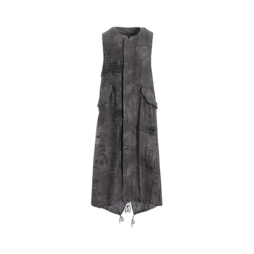 Patch Design Print Fish Tail Dress