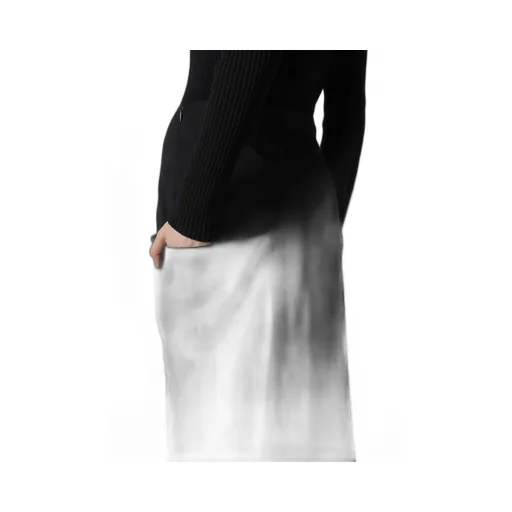 Wool Brend Twill Drape Skirt