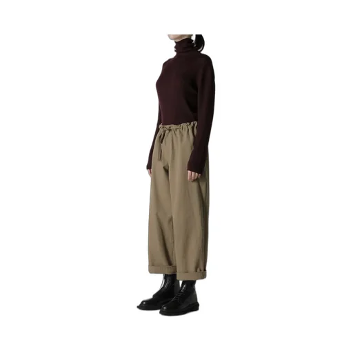 Cotton Linen Twill Straight Pants