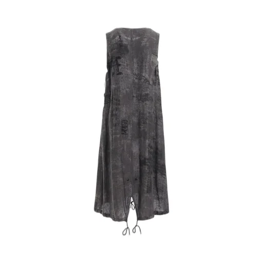 Patch Design Print Fish Tail Dress