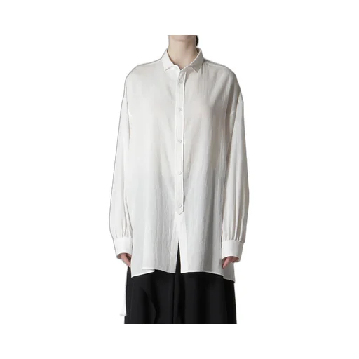 Cotton Viyella Design Collar Big Blouse