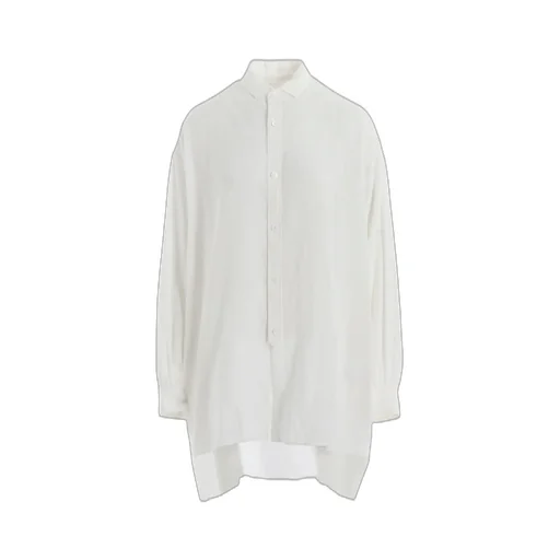 Cotton Viyella Design Collar Big Blouse
