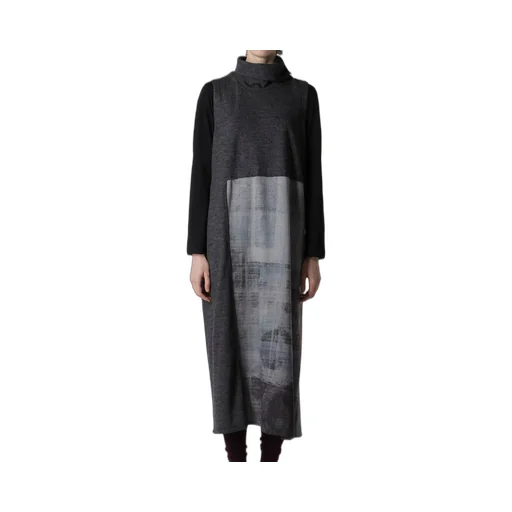 Combination High Neck Dress