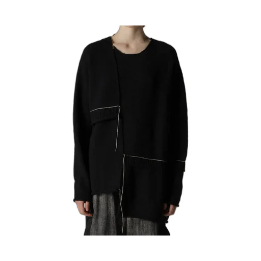 Patchwork Crew Neck Pullover
