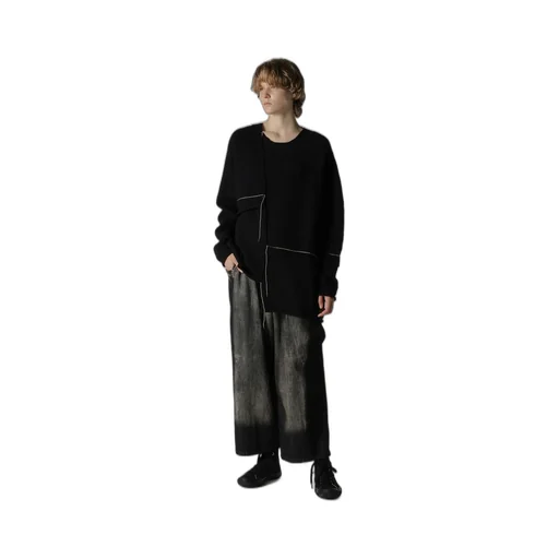 Patchwork Crew Neck Pullover