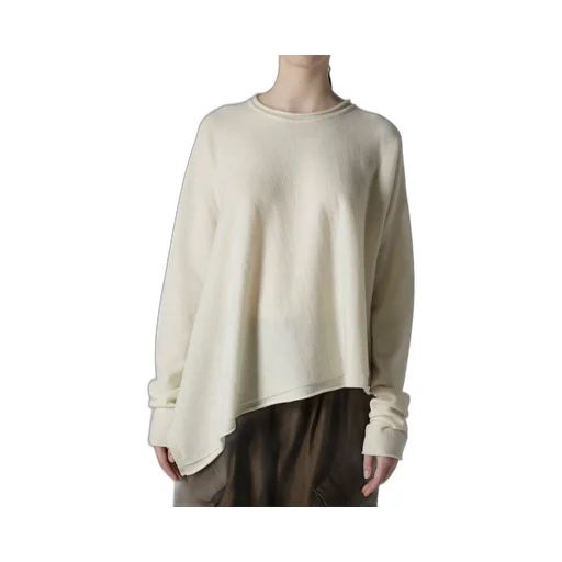 Wool Asymmetric Crew Neck Pullover