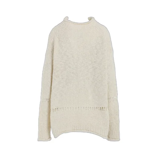 Thick Slub Jersey Curled Collar Pullover