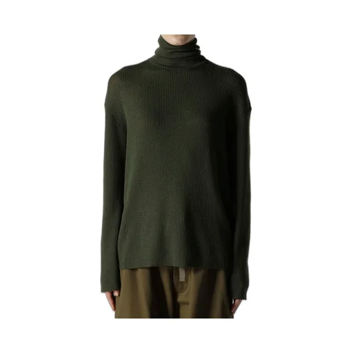 Rib Oversized High Neck Knit