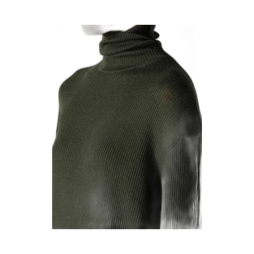 Rib Oversized High Neck Knit